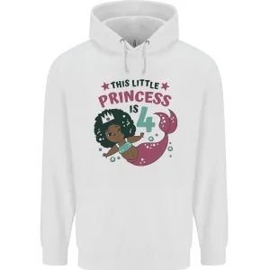 4th Mermaid Birthday 4 Year Old Childrens Kids Hoodie