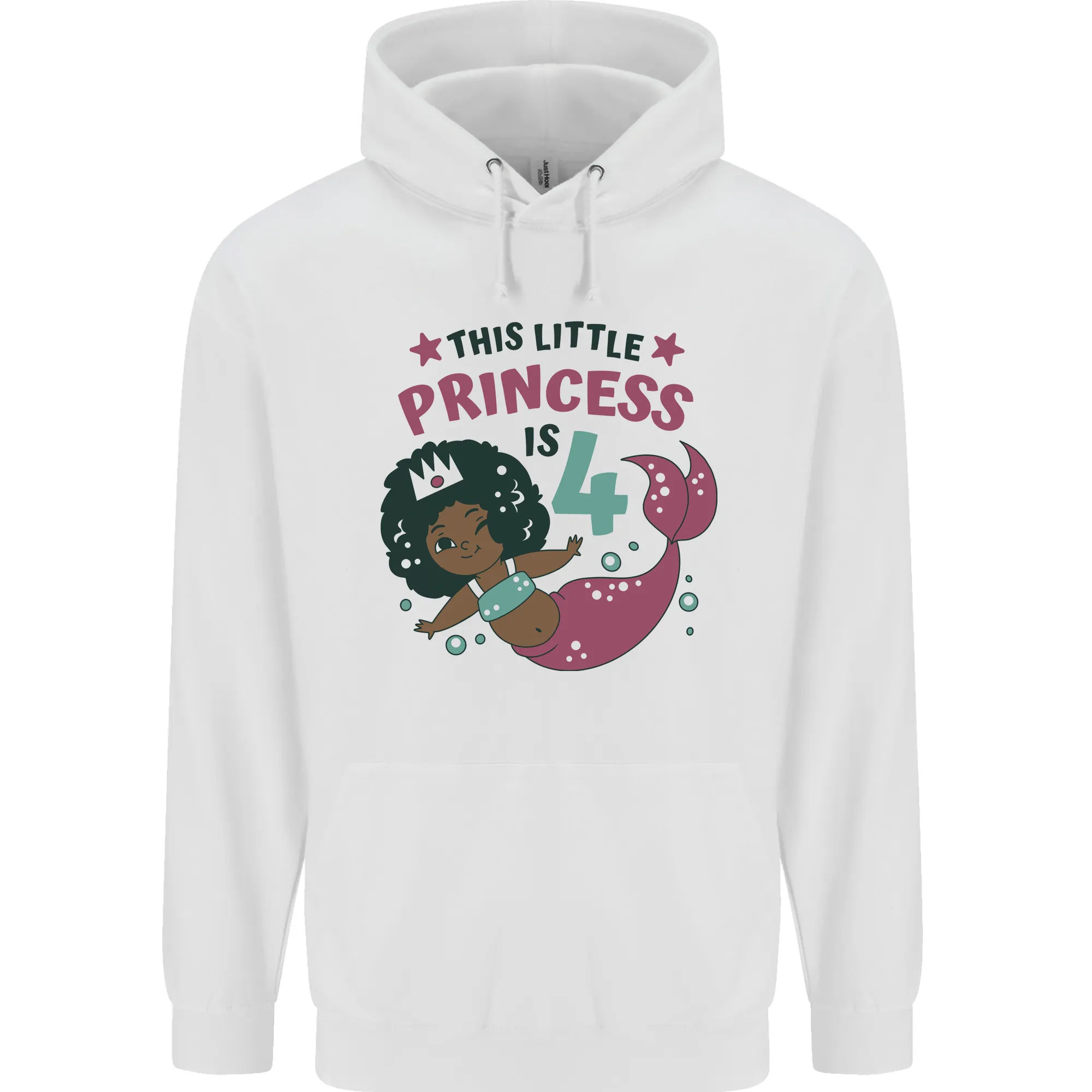 4th Mermaid Birthday 4 Year Old Childrens Kids Hoodie