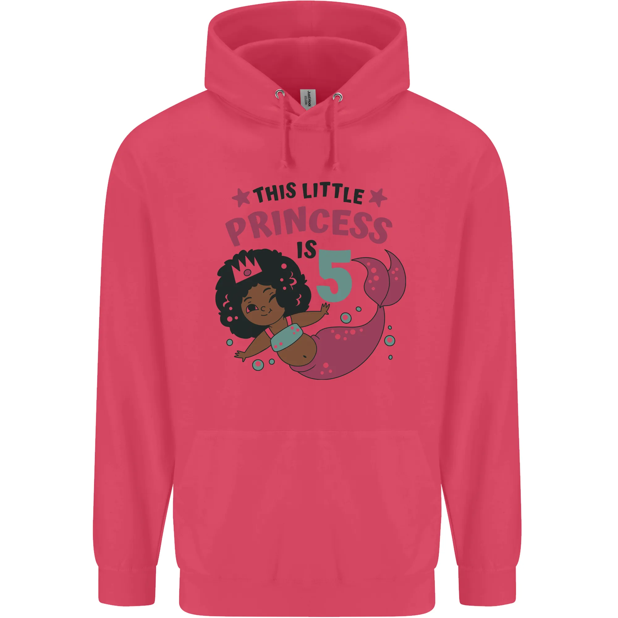 5th Mermaid Birthday 5 Year Old Childrens Kids Hoodie