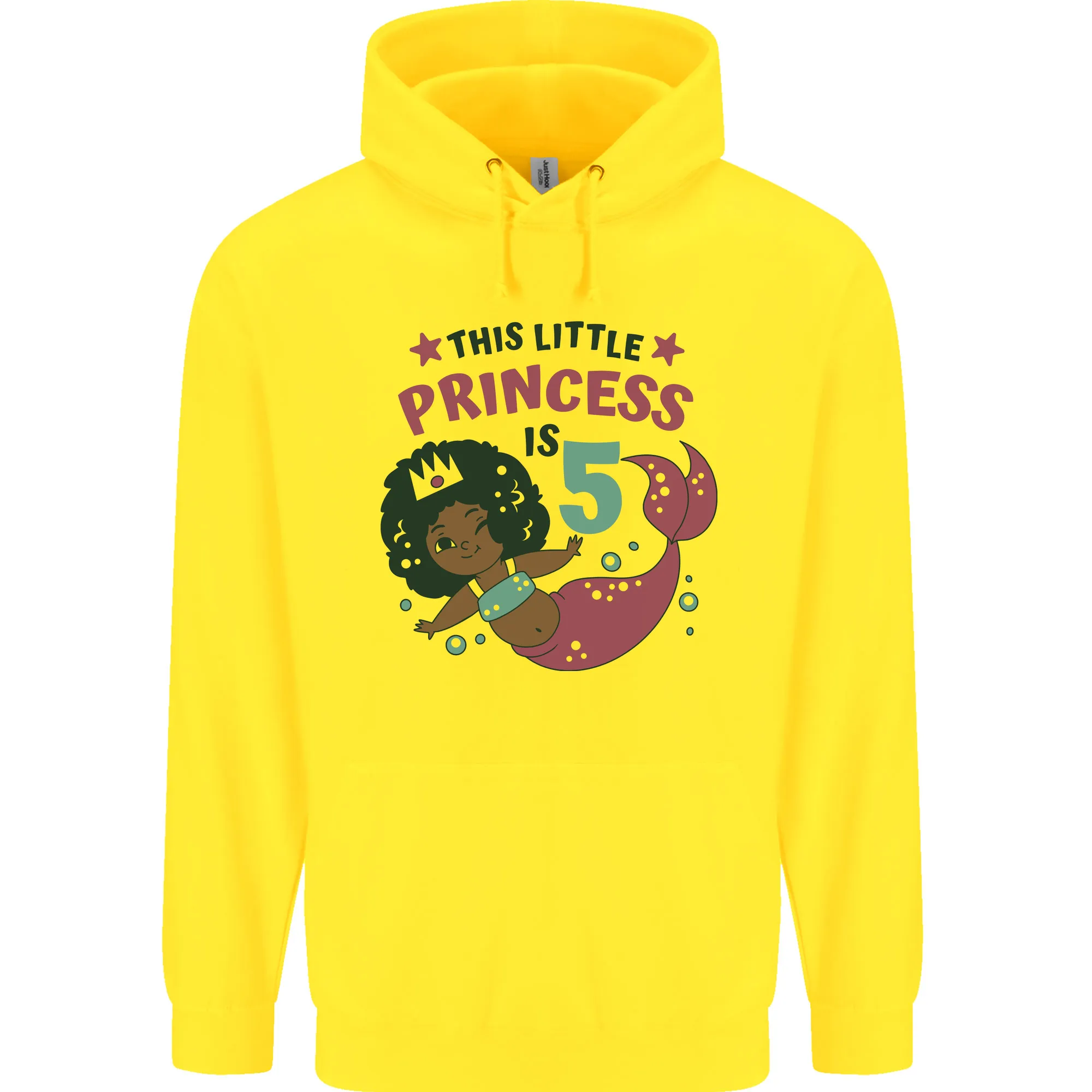 5th Mermaid Birthday 5 Year Old Childrens Kids Hoodie