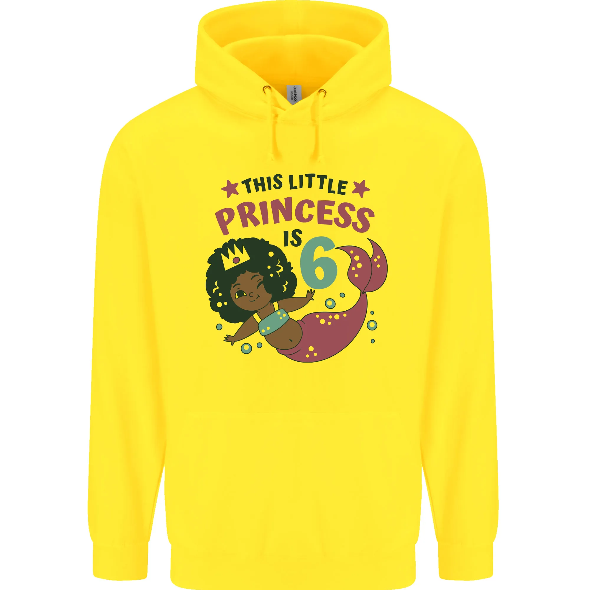 6th Mermaid Birthday 6 Year Old Childrens Kids Hoodie