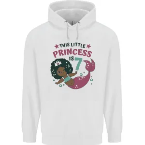 7th Mermaid Birthday 7 Year Old Childrens Kids Hoodie