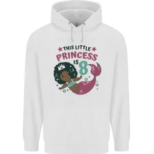 8th Mermaid Birthday 8 Year Old Childrens Kids Hoodie