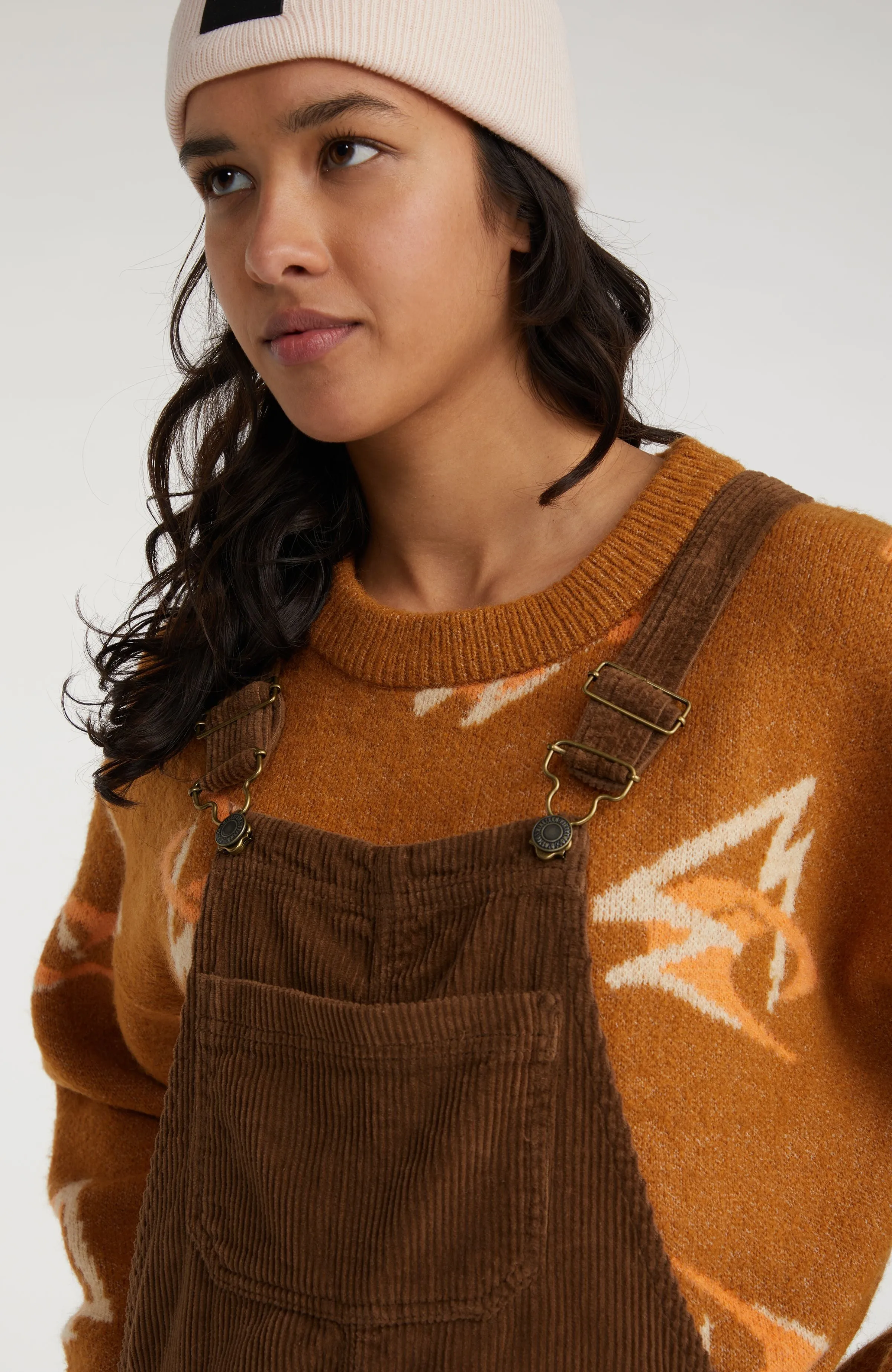 CORD DUNGAREE | Melted Chocolate