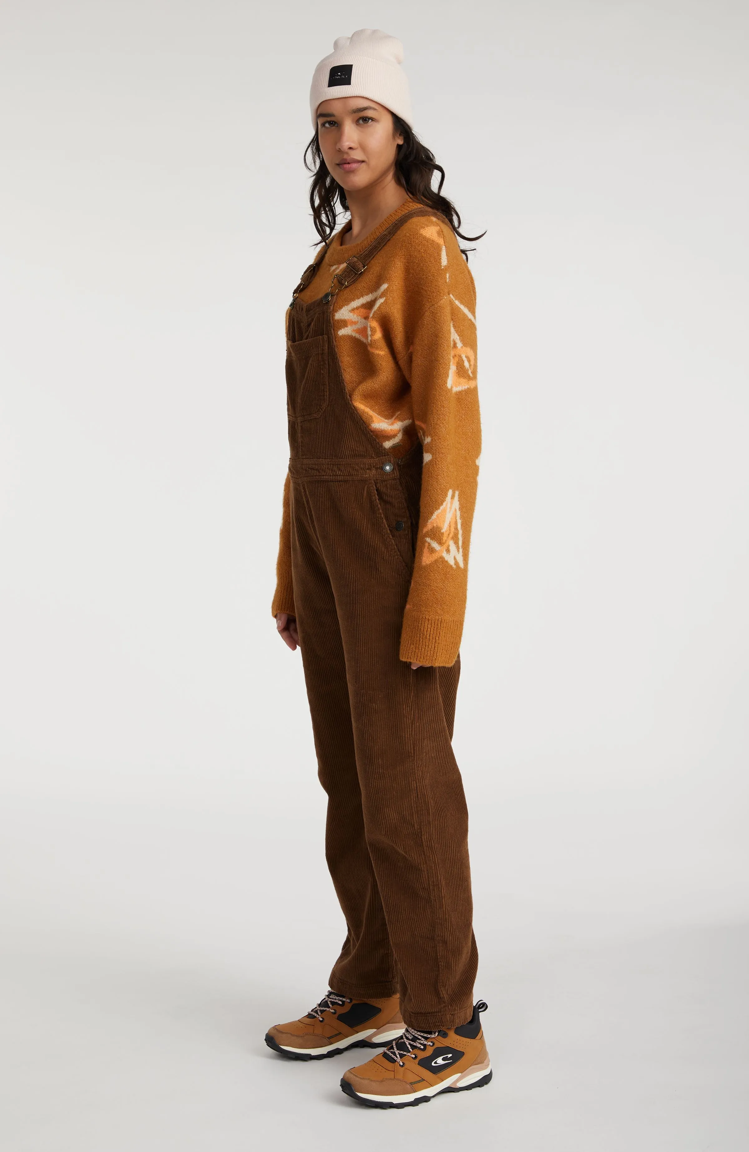 CORD DUNGAREE | Melted Chocolate