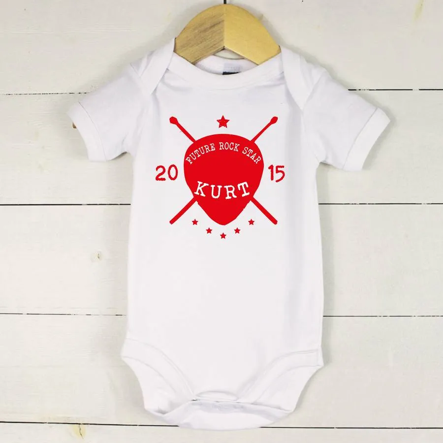 'Future Rock Star' Personalised Babygrow
