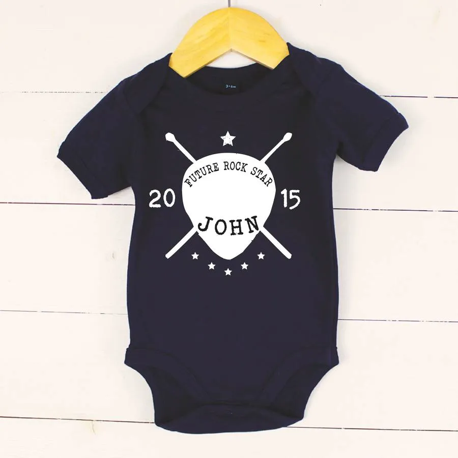'Future Rock Star' Personalised Babygrow