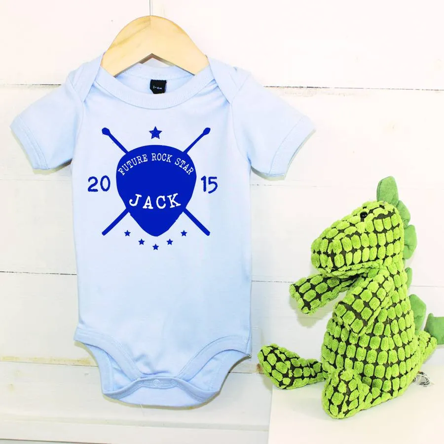 'Future Rock Star' Personalised Babygrow