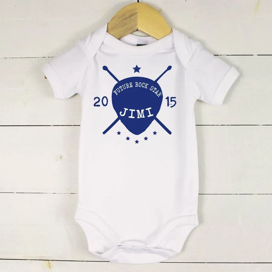 'Future Rock Star' Personalised Babygrow