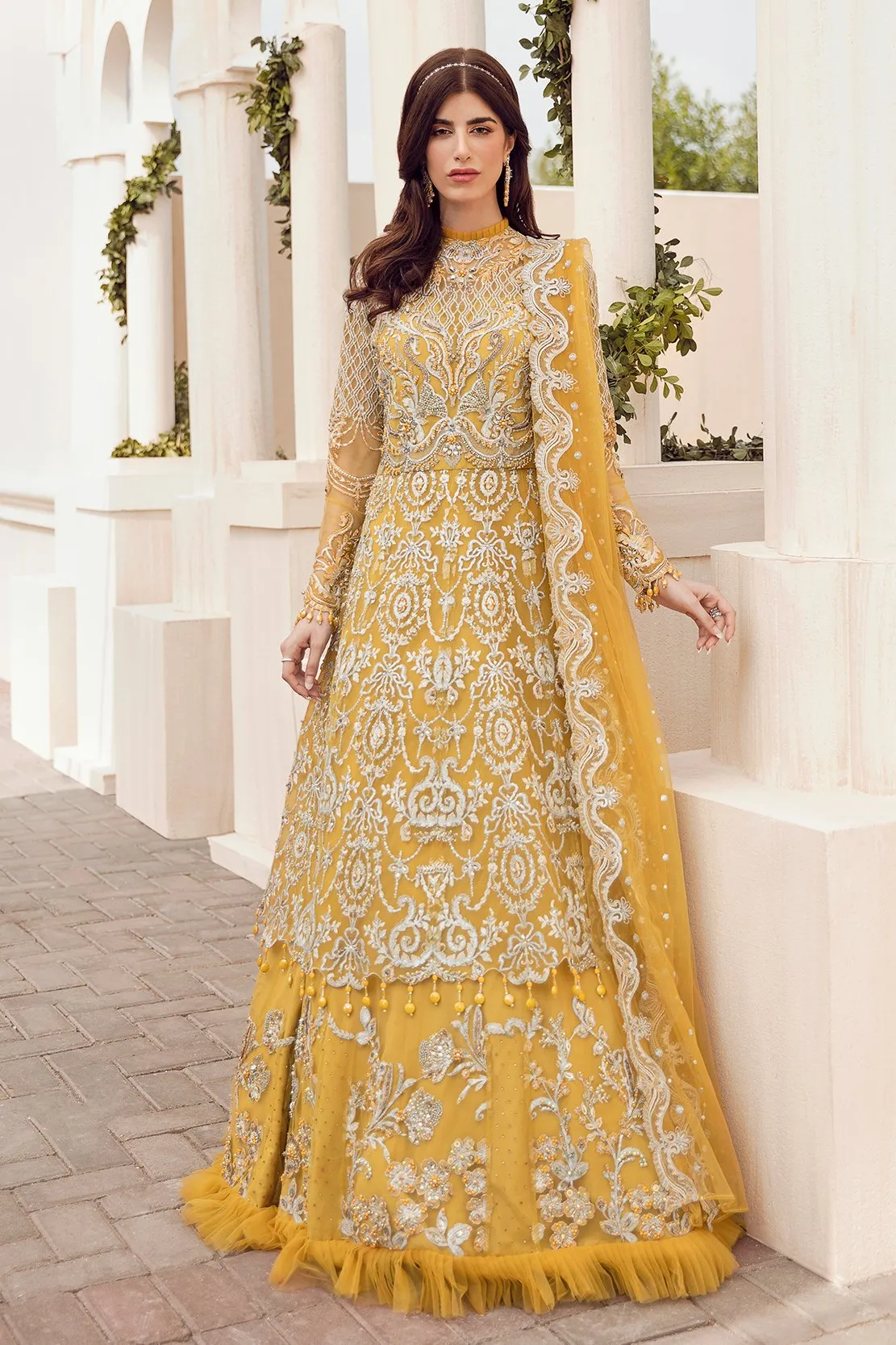 MALVA | Reign Reignaissance Luxury Wedding Collection | Unstitched Embroidered Net Suits with Heavy Handwork