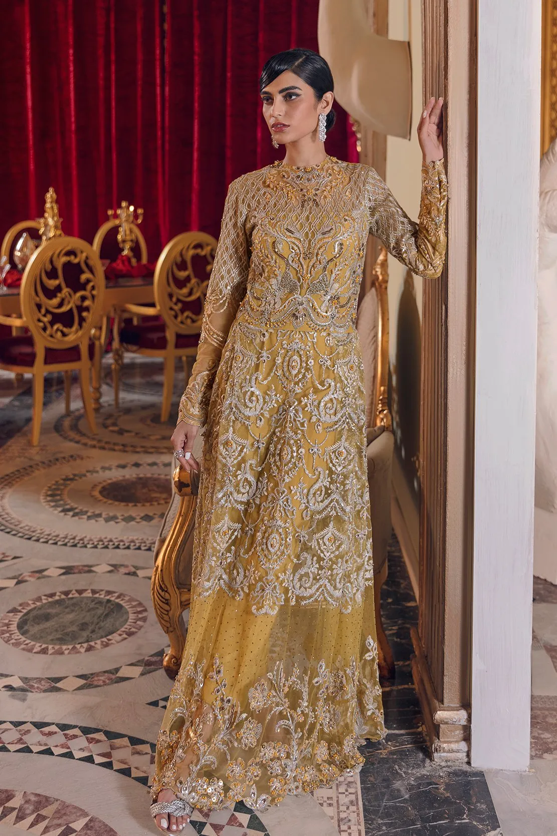 MALVA | Reign Reignaissance Luxury Wedding Collection | Unstitched Embroidered Net Suits with Heavy Handwork