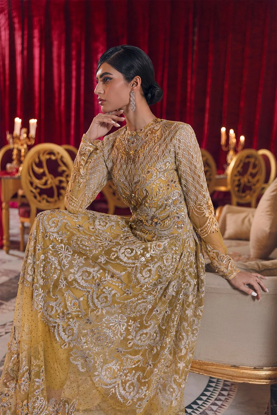 MALVA | Reign Reignaissance Luxury Wedding Collection | Unstitched Embroidered Net Suits with Heavy Handwork