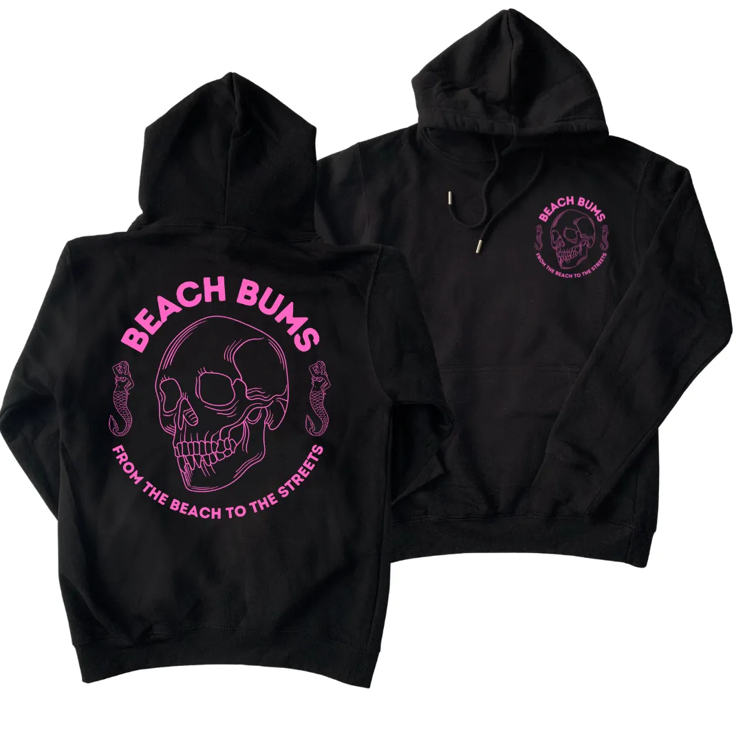 Mermaid Beach To Streets Black Hoodie