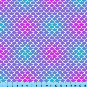Mermaid Scales Hombre Fabric Printed By the Yard. Broadcloth, Poplin, Gabardine, Liverpool, for Clothing and Craft Projects.