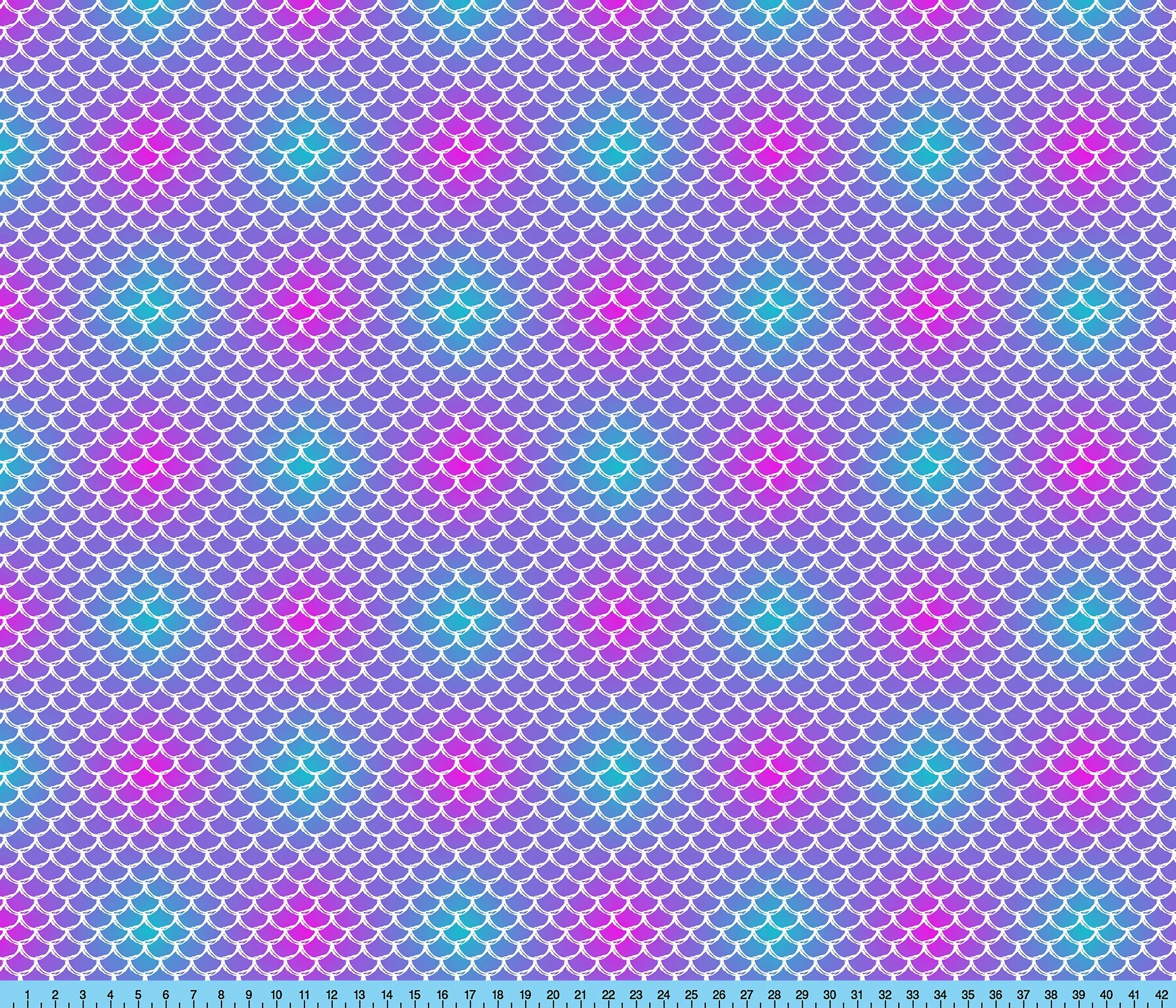 Mermaid Scales Hombre Fabric Printed By the Yard. Broadcloth, Poplin, Gabardine, Liverpool, for Clothing and Craft Projects.